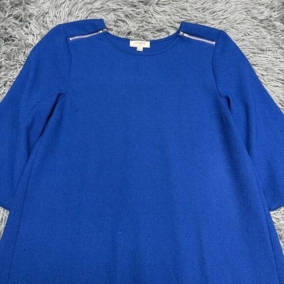 Umgee Royal Blue Shift Dress Pleated Back Size Small - Picture 2 of 9